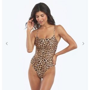 summersalt open back cheetah print one piece swimsuit